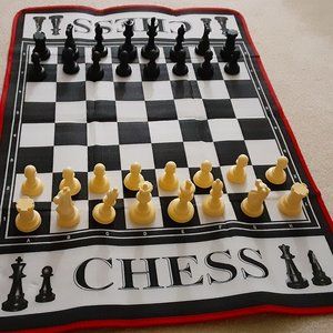 Giant Chess Game Board and Pieces Over 4 Feet